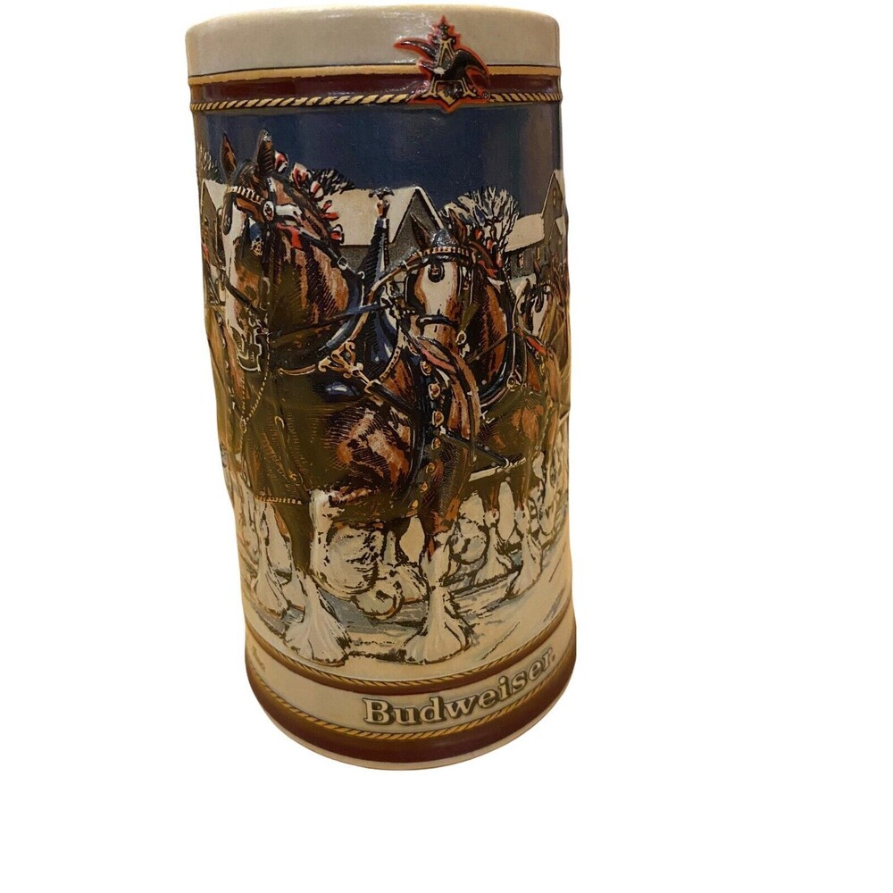 Budweiser Vintage 1989 Beer Stein Mug Limited Clydesdale